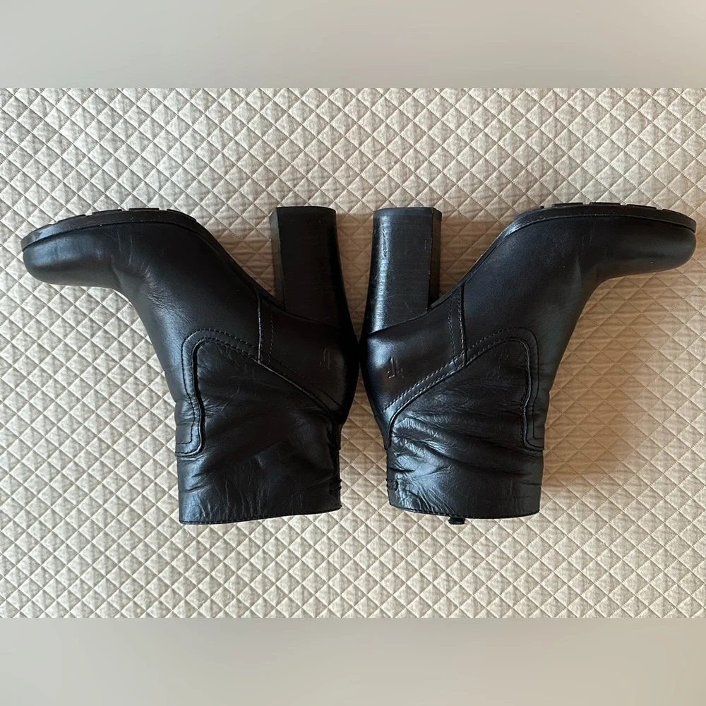 Frye Parker Short Boot Black leather bootie Sz 6 - Picture 11 of 13